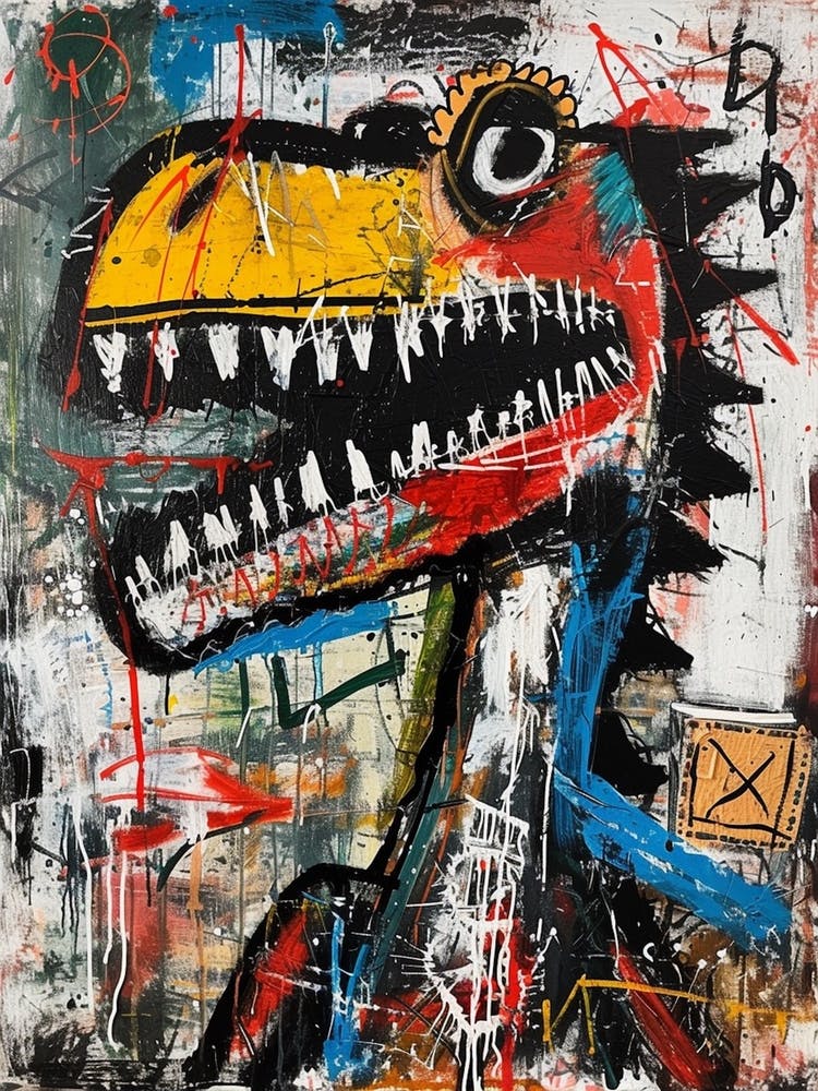 Graffiti Abstrakter Dinosaurier 4