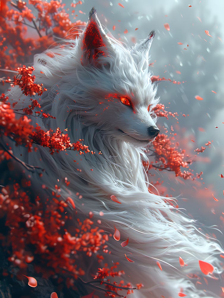 Wunderschöner Fantasy Weißfuchs 15