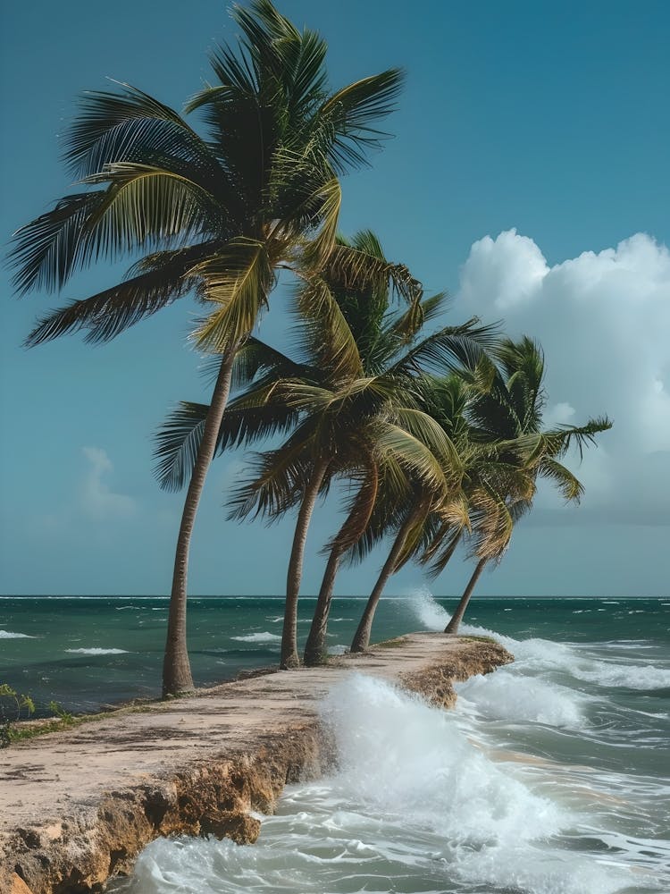 Palm Trees On The Beach 4