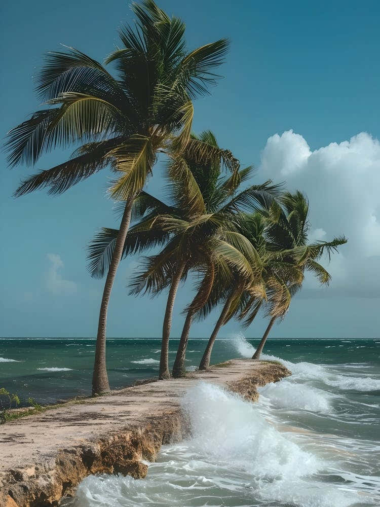 Palm Trees On The Beach 4