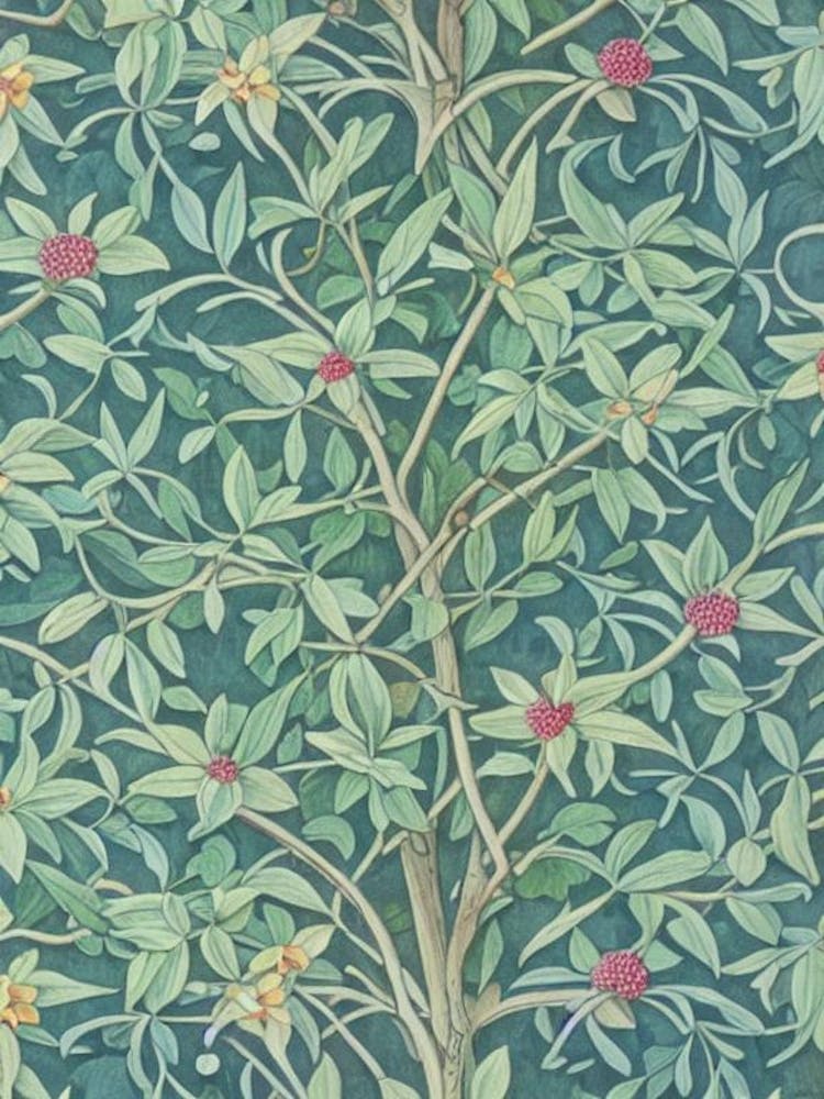 Longan Vintage Botanische Frucht