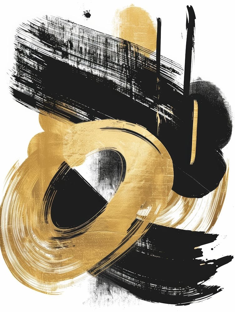 Abstract Gold Painting 3