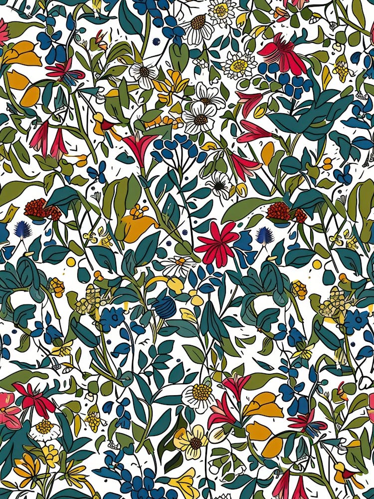 Flower Jubilee London Fabrics Floral Pattern 4