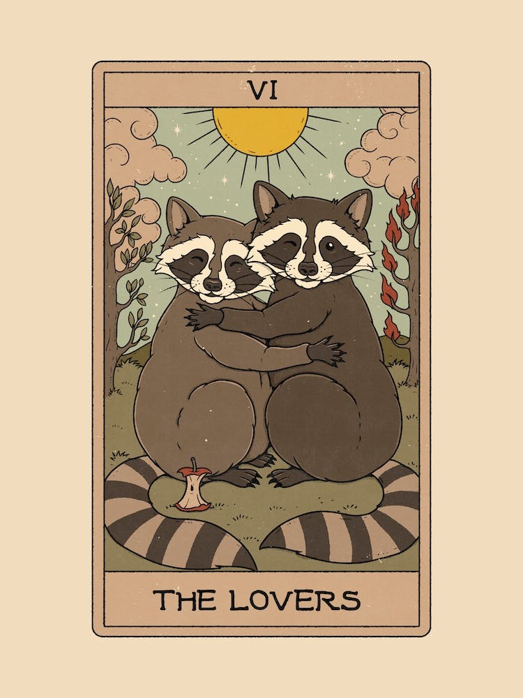 The Lovers   Raccoons Tarot