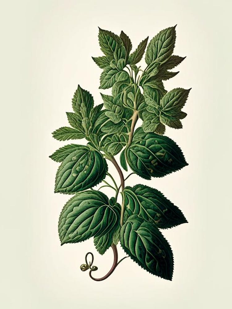 Oregano Leaf Vintage Botanical 2