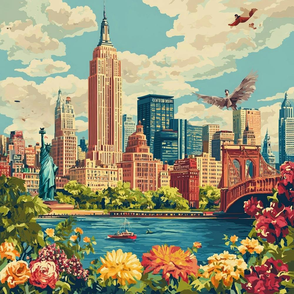New York City Skyline Art