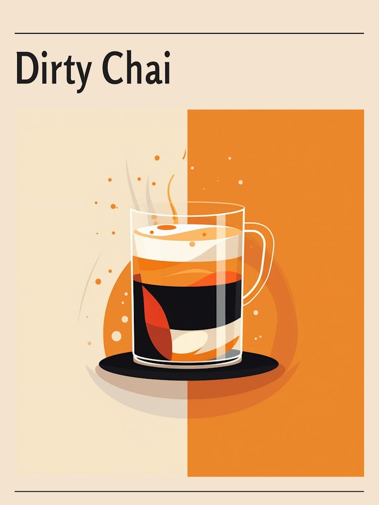 Dirty Chai Midcentury Modern Poster