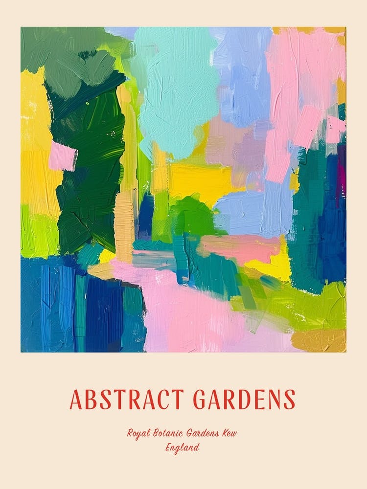 Colourful Gardens Royal Botanic Gardens Kew United Kingdom 2 Red Poster