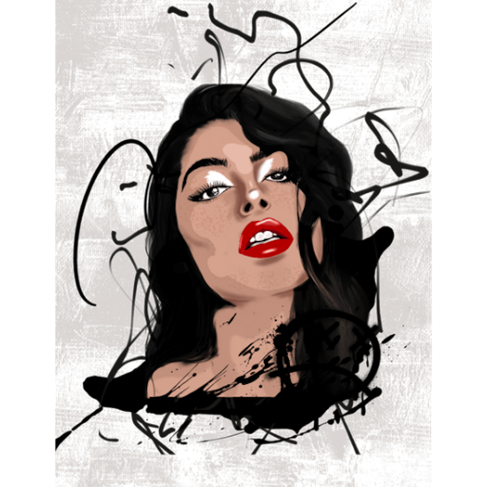 Woman Art aesthetic look