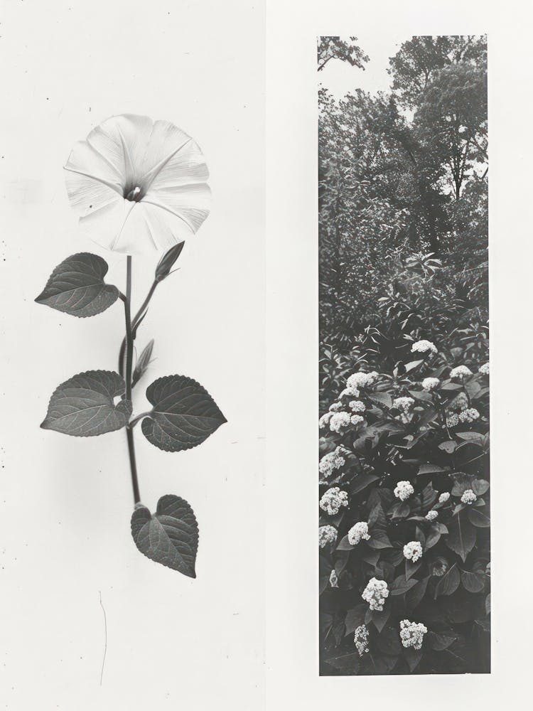 Morning Glory Flower Photo Collage 1