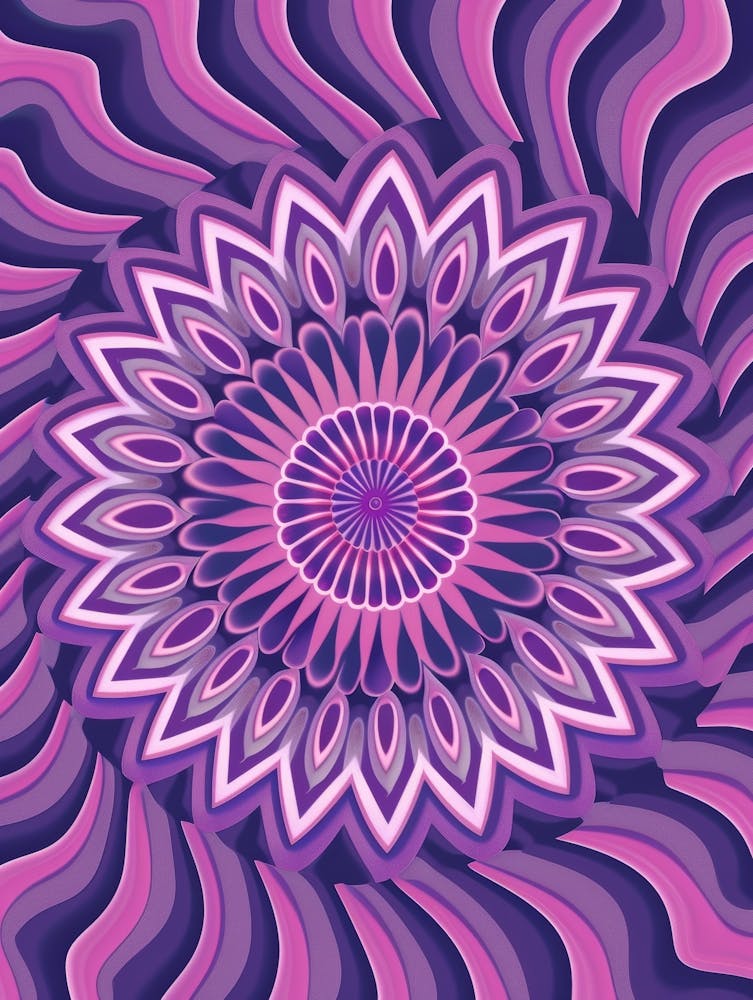 Abstract Psychedelic Flower