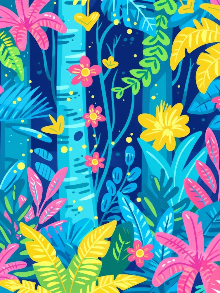 Tropical Jungle Seamless Pattern