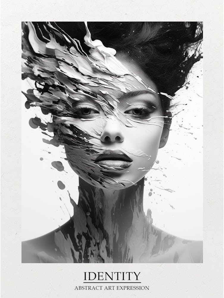Identity Abstract Black And White 3 Poster