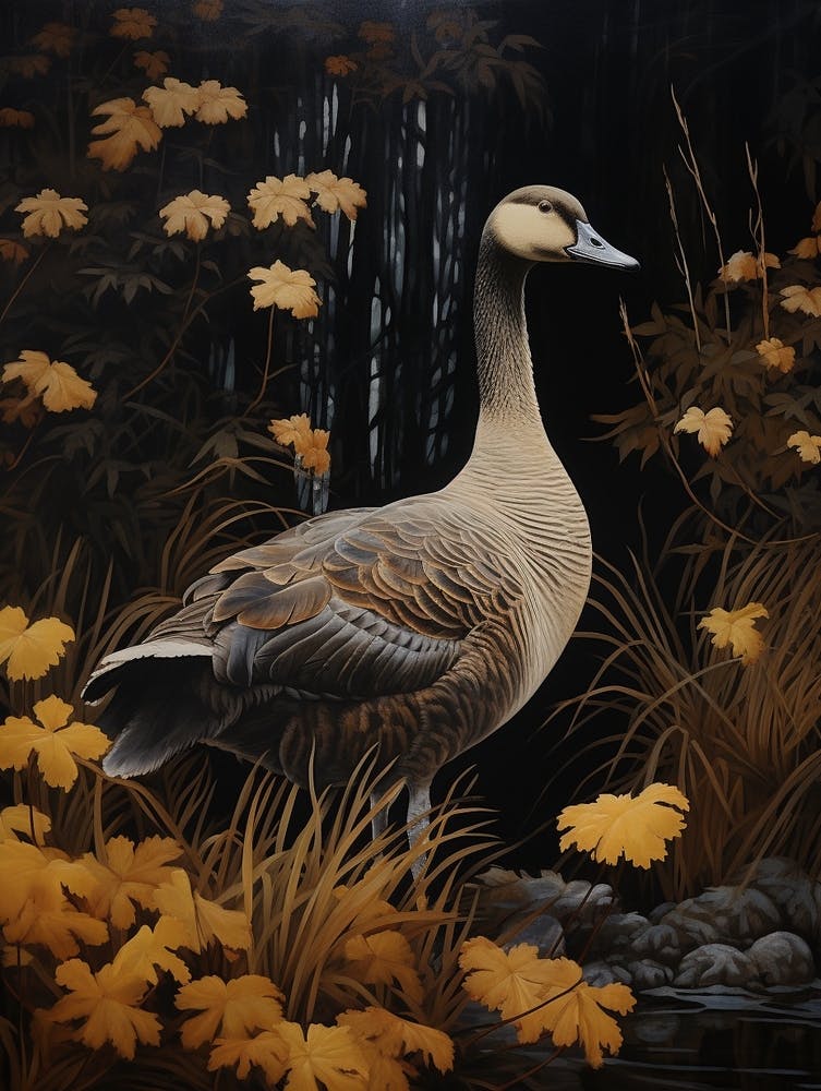 Dark And Moody Botanical Goose 3