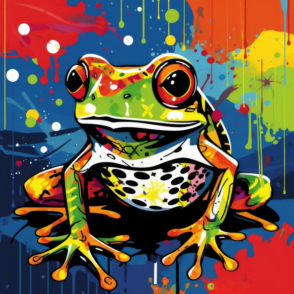 Colorful Frog Splatter 1