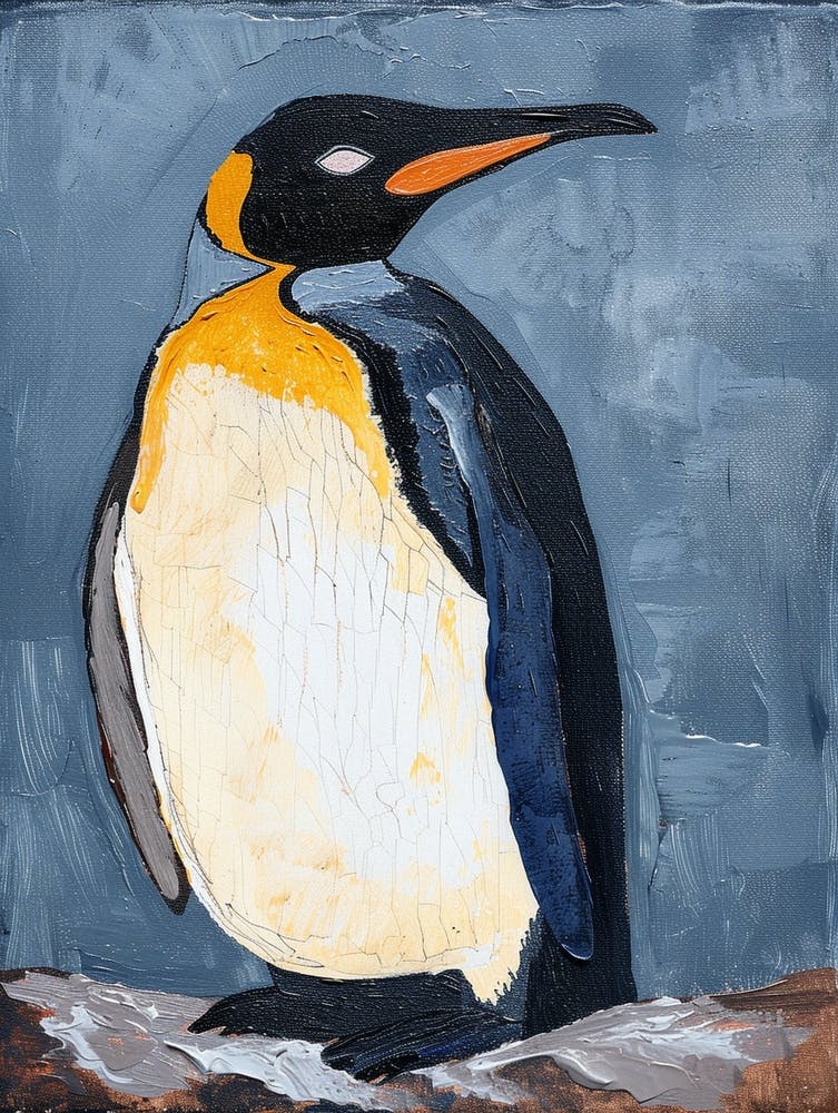 King Penguin Stewart Island Ulva Island Colour Block Painting 4