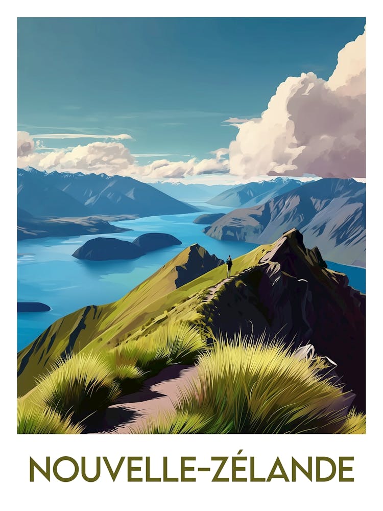 Affiche de voyage Nouvelle Zélande