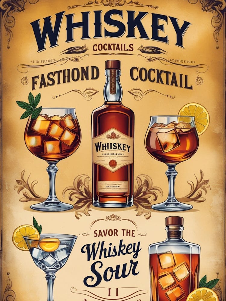 Vintage Cocktail Poster