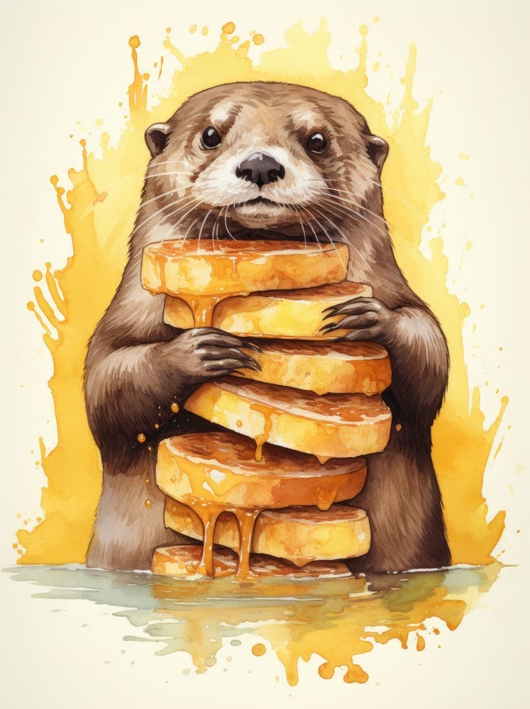 Otter With Pancakes