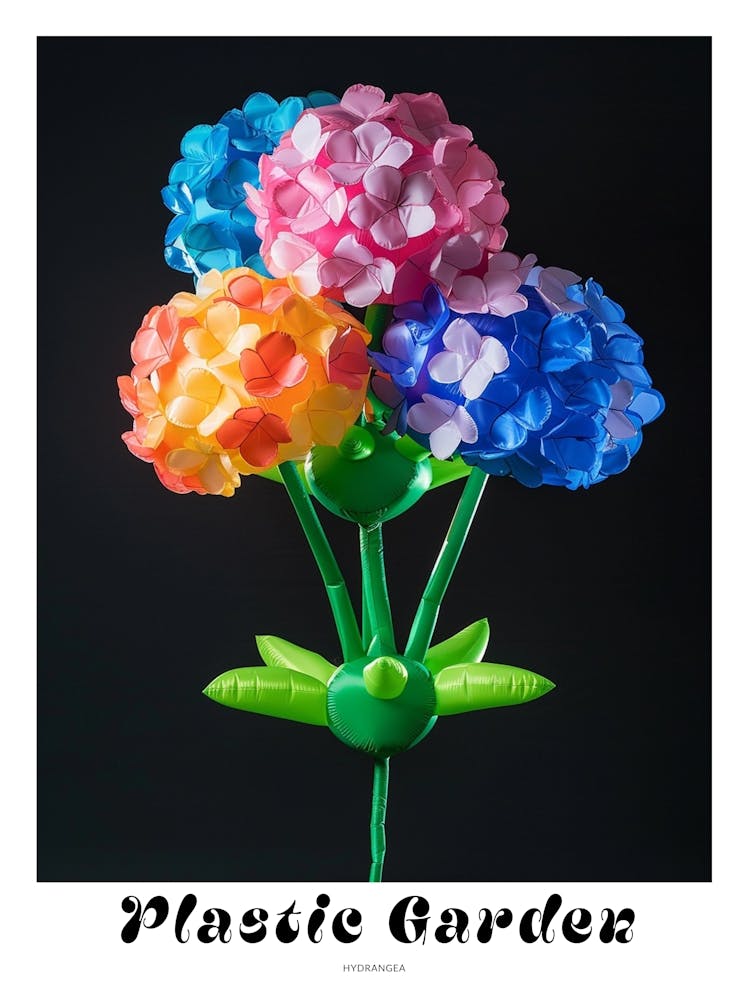 Bright Inflatable Flowers Poster Hydrangea 2