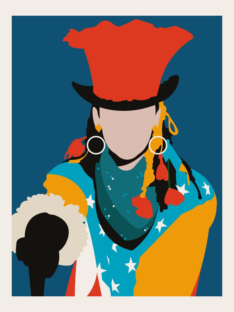Boy George Minimalist Pop Art Portrait