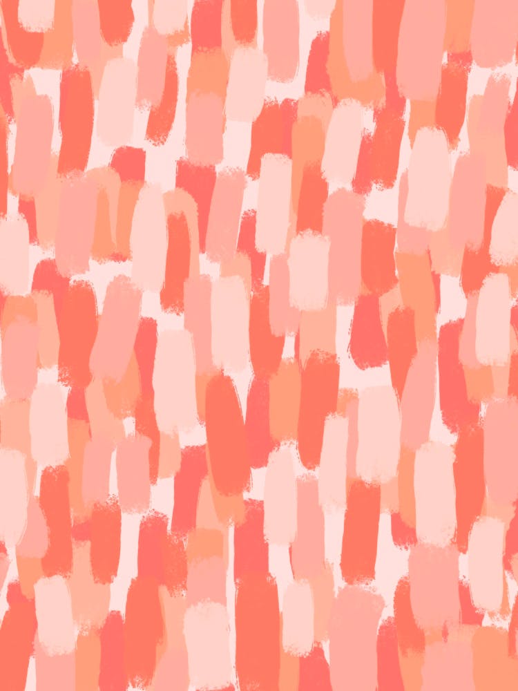 Abstract Brush Stroke Peach and Orange