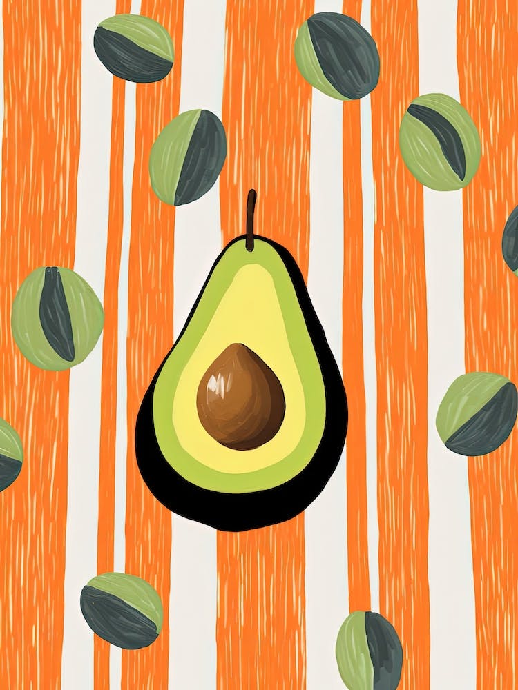 Avocado Fruit Summer Illustration 3