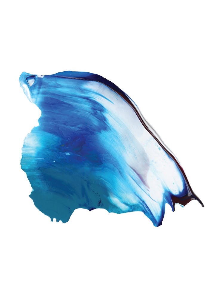 Realistic Blue Paint Stroke