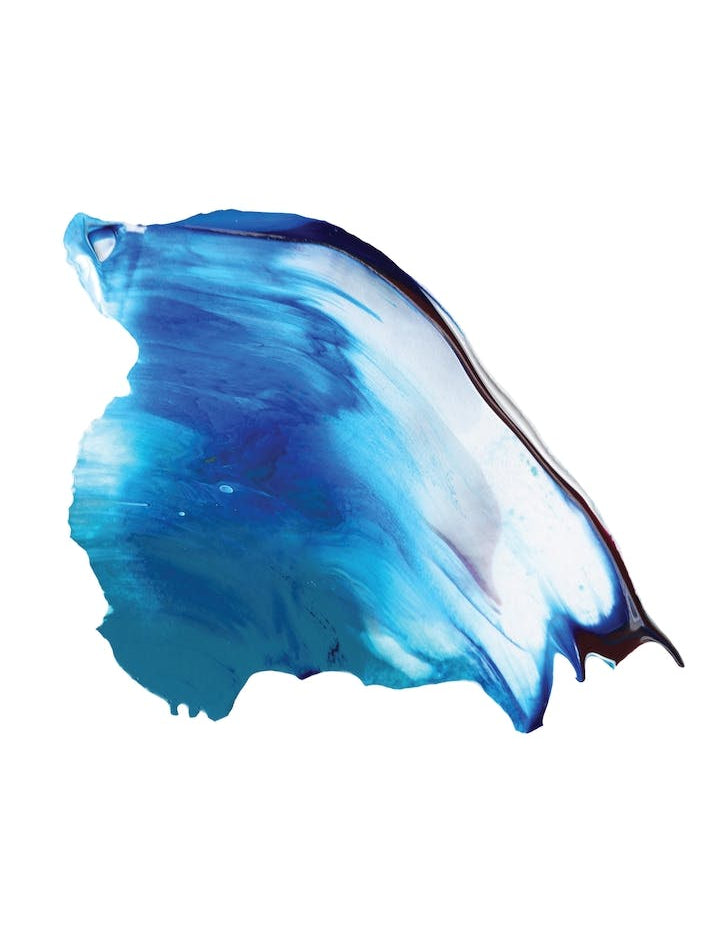 Realistic Blue Paint Stroke