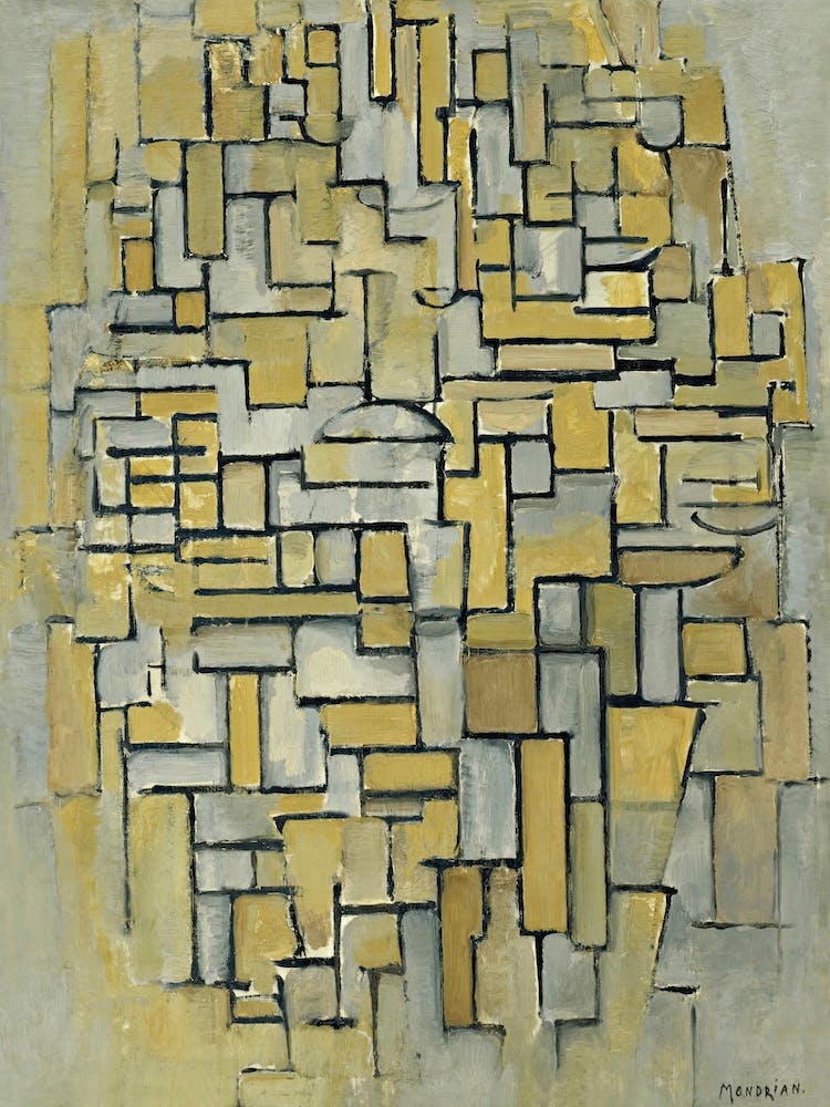 Composition In Brown And Gray (1913), Piet Mondrian