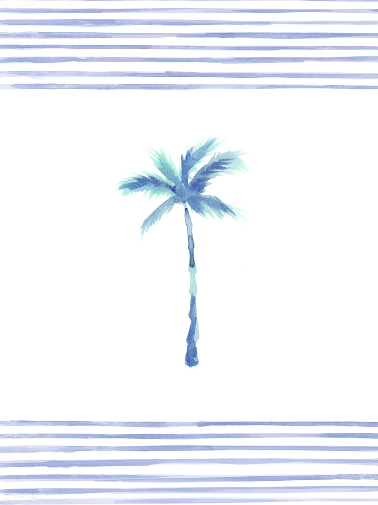 Blaue Streifen Palme
