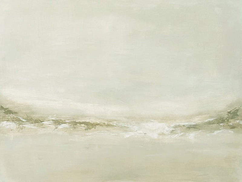 Neutral Calm - Neutral Greige Abstract Landscape Painting