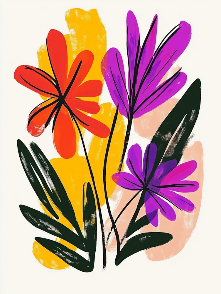Abstraktes Blumen Gemälde 12