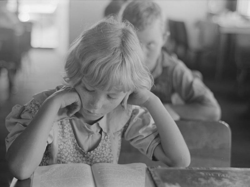 Untitled Photo, Possibly Related To Child Studying In School, Southeast Missouri Farms By Russell Lee 3