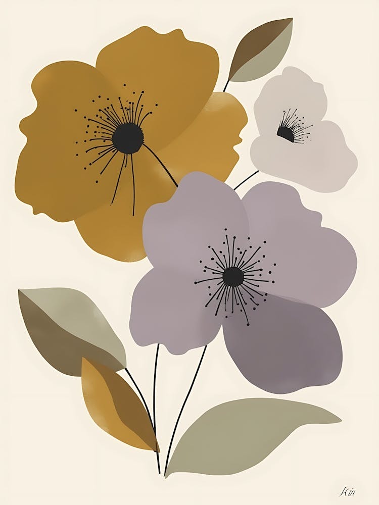 Minimalist Floral Art | Elegant Botanical Illustrations for Modern Decor