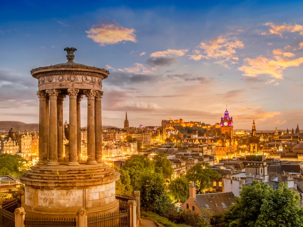 Magical Sunset Over Edinburgh