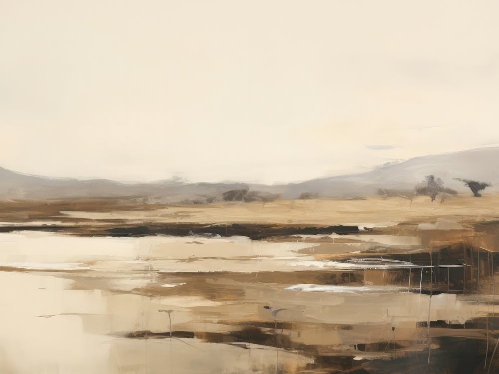 Rustic Fall Landscape Painting