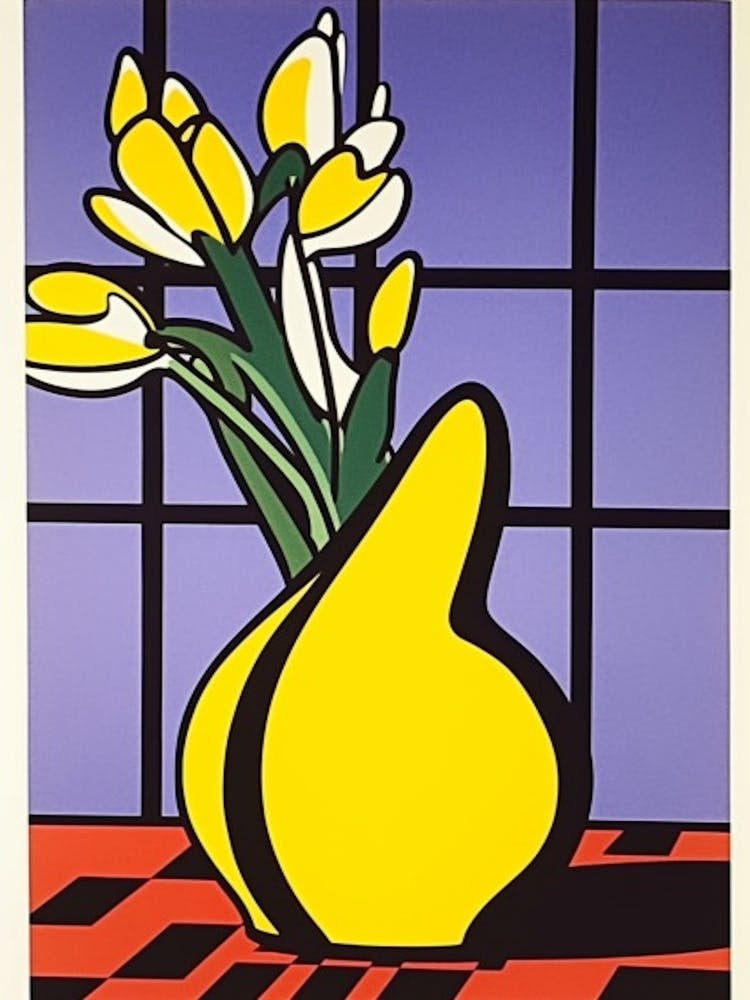 Crocus Flower Still Life  1 Pop Art Style