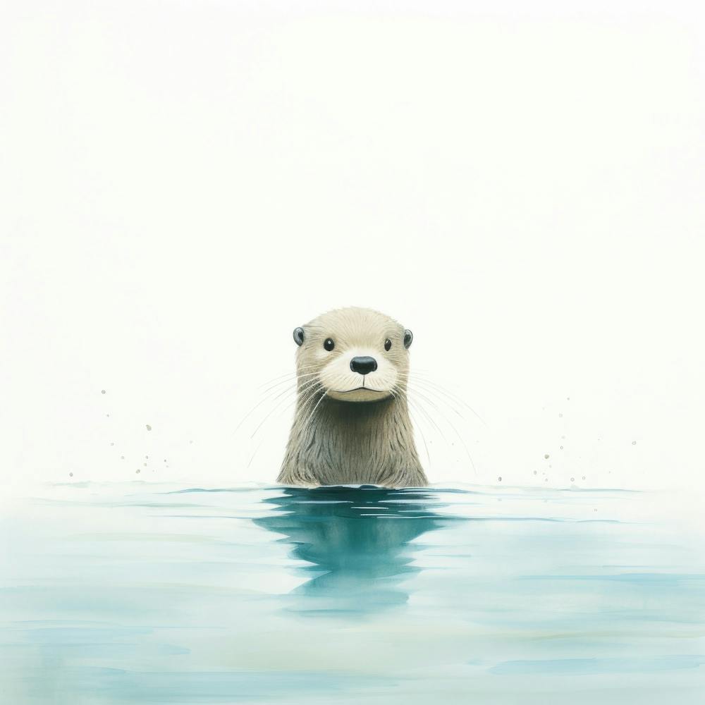 Otters In The Water