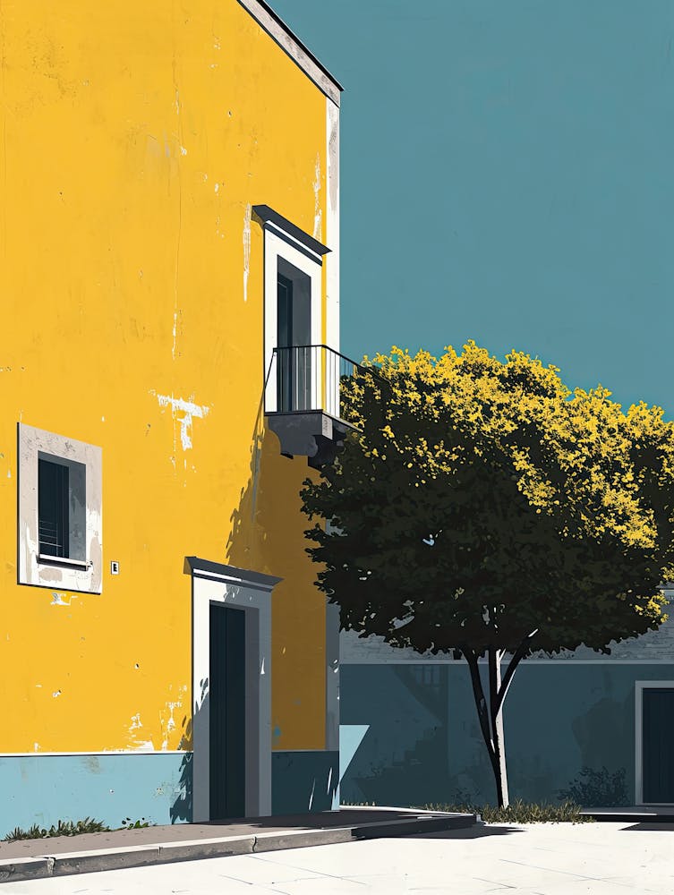 Yellow House, Italy, Minimalism