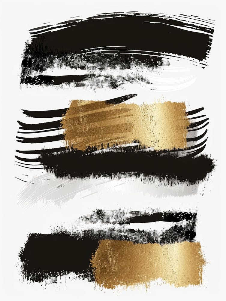 Black And Gold Brush Strokes 8