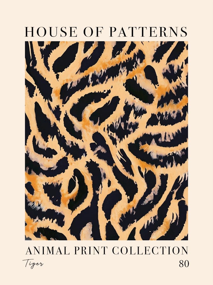 House Of Patterns Tiger Animal Print Pattern 8