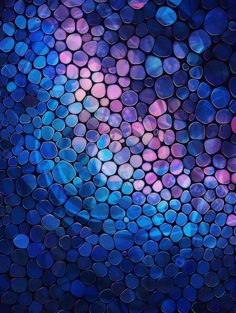 Abstract Blue And Pink Tiled Background