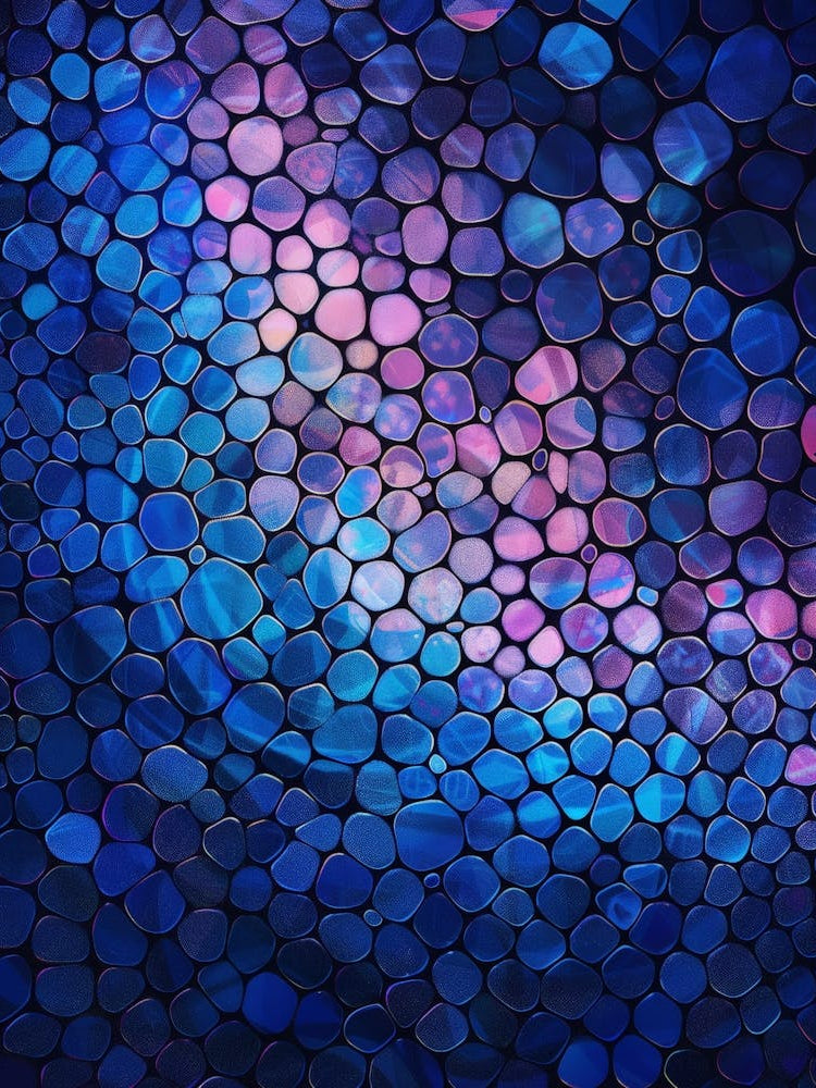 Abstract Blue And Pink Tiled Background
