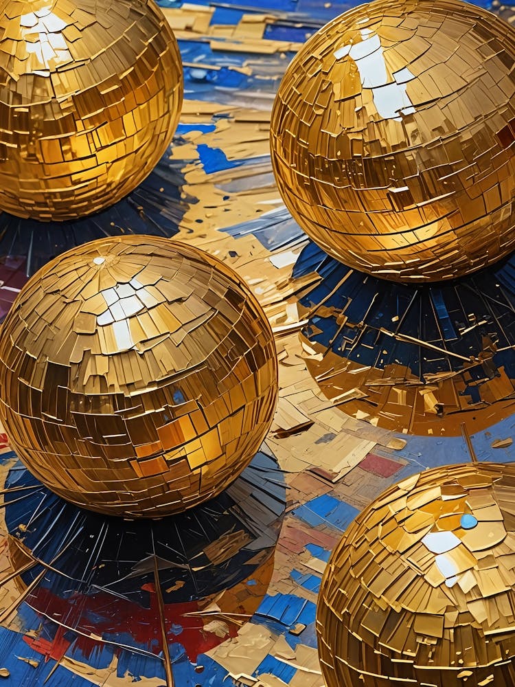 Golden Disco Balls no2