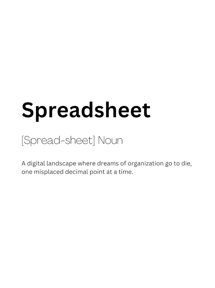 Spreadsheet Definition Meaning