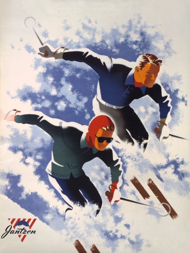 Jantzen Ski Advert Poster
