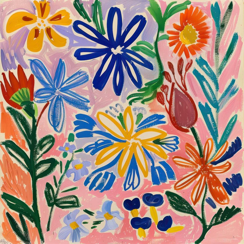 Spring Flowers Painting Matisse Style 1