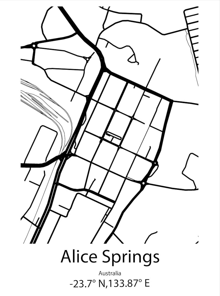 Alice,United States Minimalistische Karte