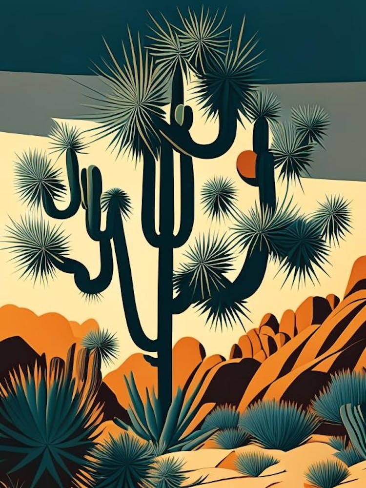 Joshua Tree Pattern Retro Illustration (9)